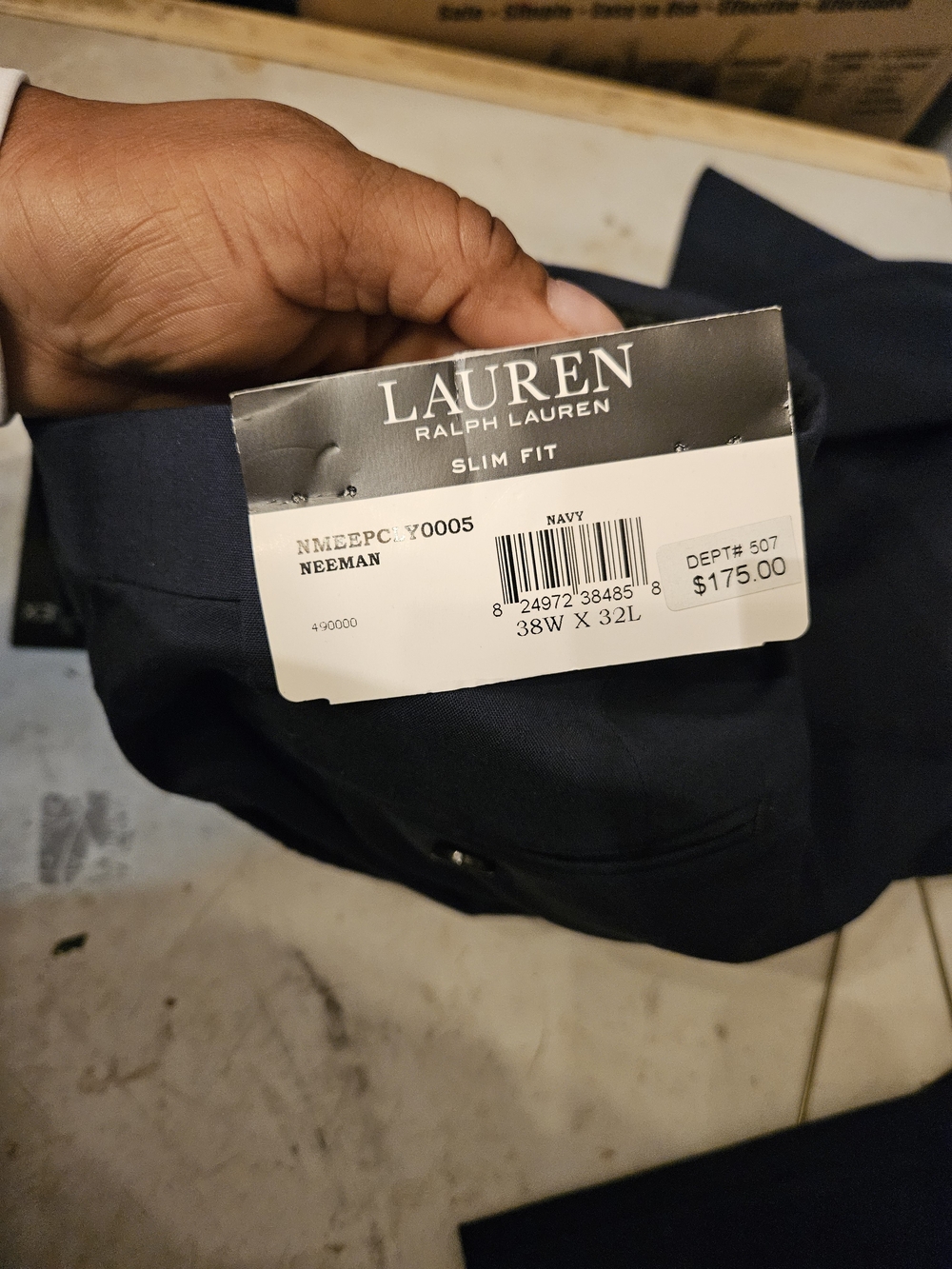 Lauren Ralph Lauren Slim Fit Men's Navy Pants